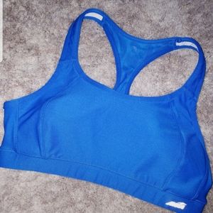 Blue sports bra